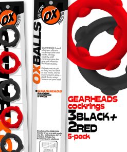 Oxballs Gearheads 5-Pack Spinner Rings Red/Black