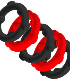 Alternative view of Oxballs Gearheads 5-Pack Spinner Rings Red/Black