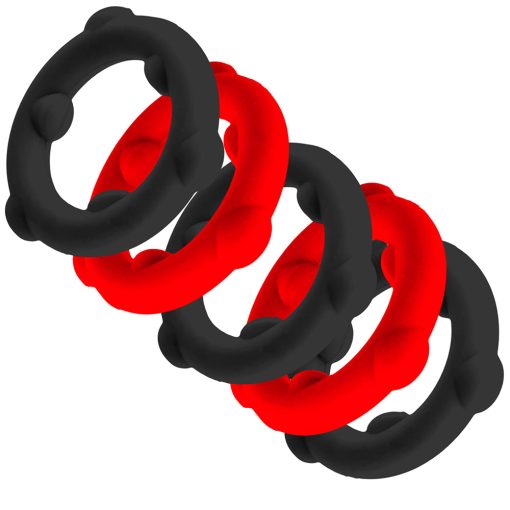 Oxballs Gearheads 5-Pack Spinner Rings Red/Black - Image 2