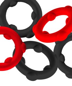 Oxballs Gearheads 5-Pack Spinner Rings Red/Black