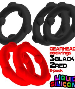 Oxballs Gearheads 5-Pack Spinner Rings Red/Black