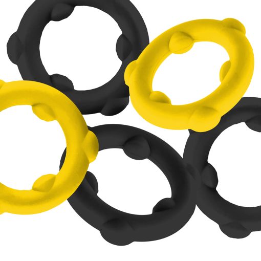 Oxballs Gearheads 5-Pack Spinner Rings Yellow/Black - Image 3
