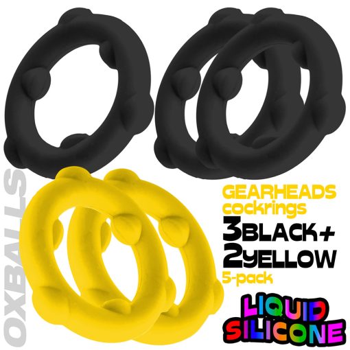 Oxballs Gearheads 5-Pack Spinner Rings Yellow/Black - Image 4