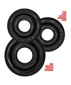 Oxballs Rimringz Multi Size 3-Pack Black