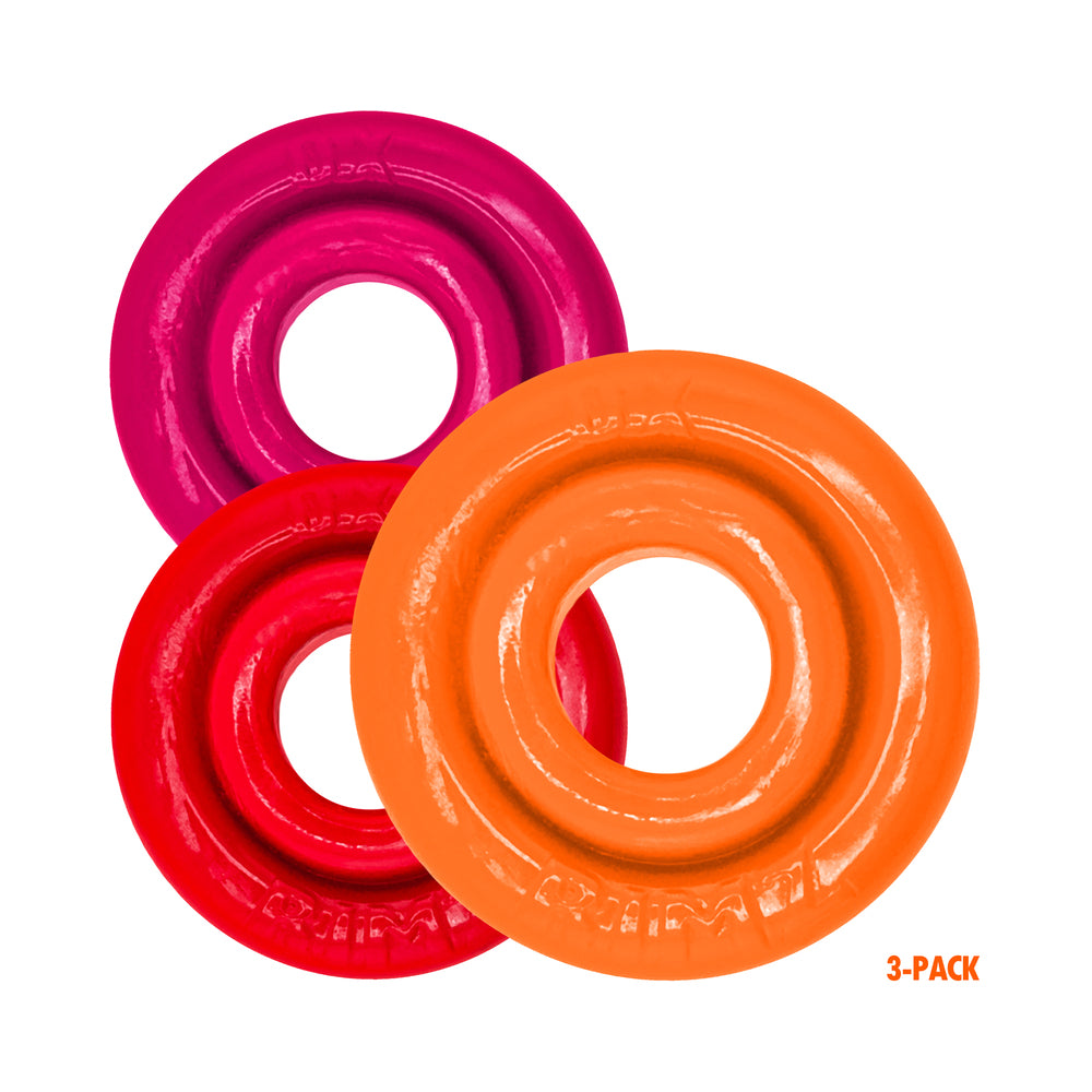 Oxballs Rimringz Multi Size 3-Pack Fire Hots 5 Oxballs Rimringz Multi Size 3-Pack Fire Hots - Image 5