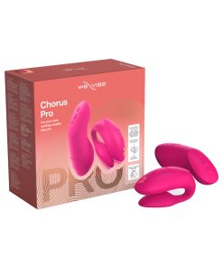 We-Vibe Chorus Pro Electric Pink couples vibrator with Fusion Wave Technology and Haptic Squeeze Remote – body-safe silicone rechargeable design