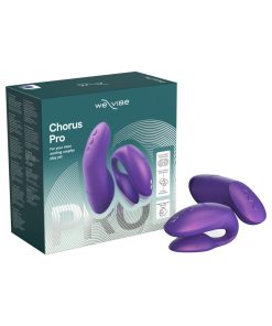 We-Vibe Chorus Pro Cosmic Purple couples vibrator with Fusion Wave Technology and Haptic Squeeze Remote – body-safe silicone rechargeable design