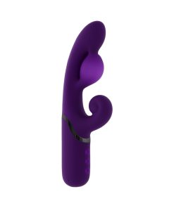 Alternative view of Evolved Pleasure Puff Purple – Inflatable Dual Vibrator with Expandable Shaft