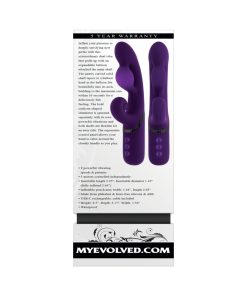 Evolved Pleasure Puff Purple – Inflatable Dual Vibrator with Expandable Shaft