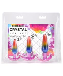 Crystal Jellies Anal Trainer Set S/M/L Rainbow