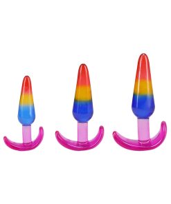 Alternative view of Crystal Jellies Anal Trainer Set S/M/L Rainbow