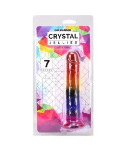 Crystal Jellies 7 In. Dong Rainbow