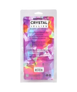 Crystal Jellies 8.5 In. Realistic Cock With Balls Rainbow