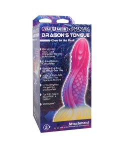 Vac-U-Lock X Fantasy Fuckers Glow-In-The-Dark Dragon'S Tongue Multi-Color
