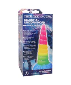 Vac-U-Lock X Fantasy Fuckers Glow-In-The-Dark Celestial Unicorn Horn Multi-Color