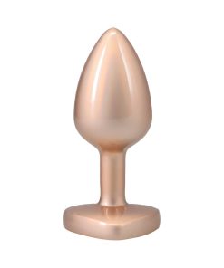 Alternative view of Booty Bling Heart Diamond Jeweled Metal Plug Gold Small