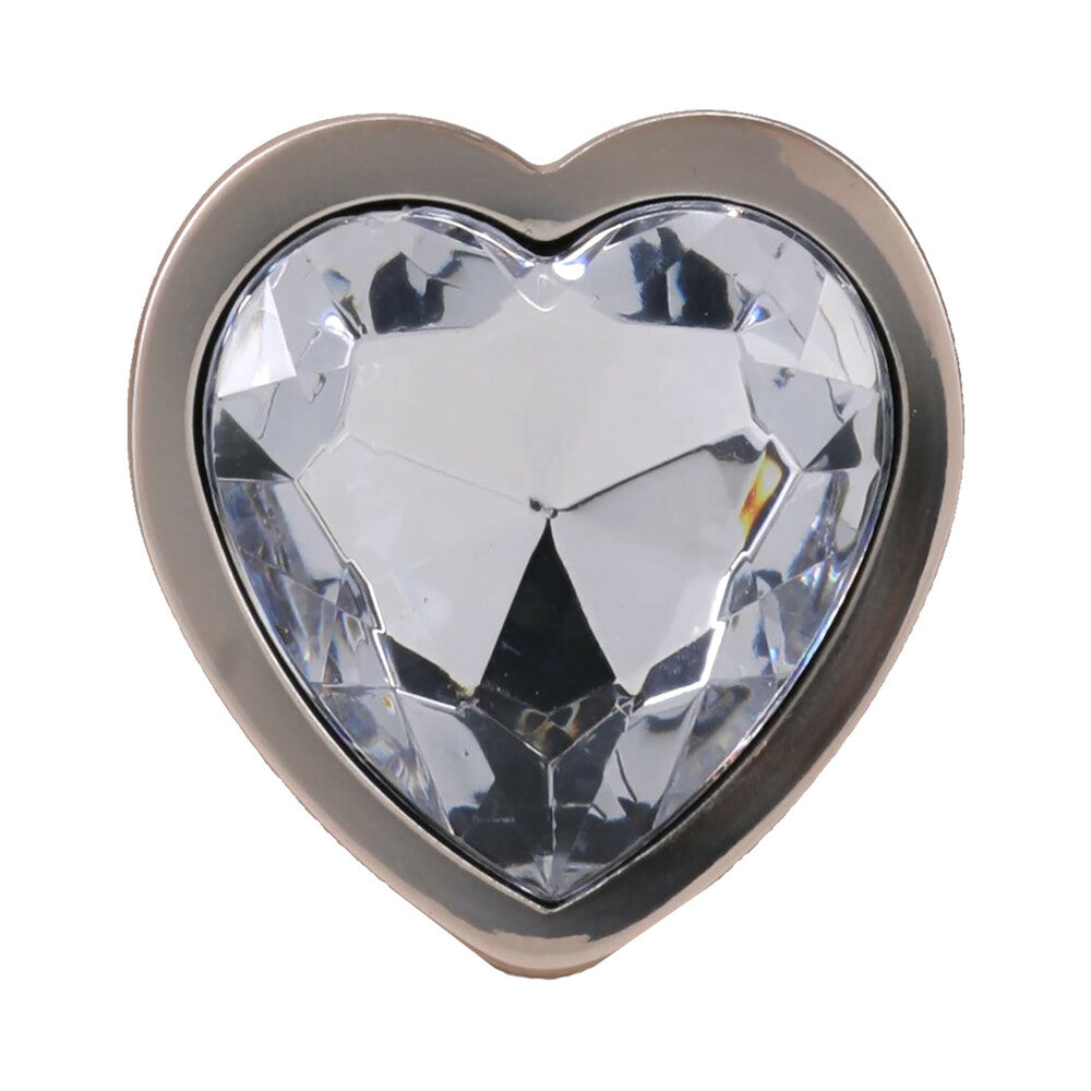 Booty Bling Heart Diamond Jeweled Metal Plug Gold Small 4 Booty Bling Heart Diamond Jeweled Metal Plug Gold Small - Image 4
