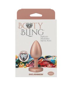 Booty Bling Heart Diamond Jeweled Metal Plug Gold Small 10 Booty Bling Heart Diamond Jeweled Metal Plug Gold Small