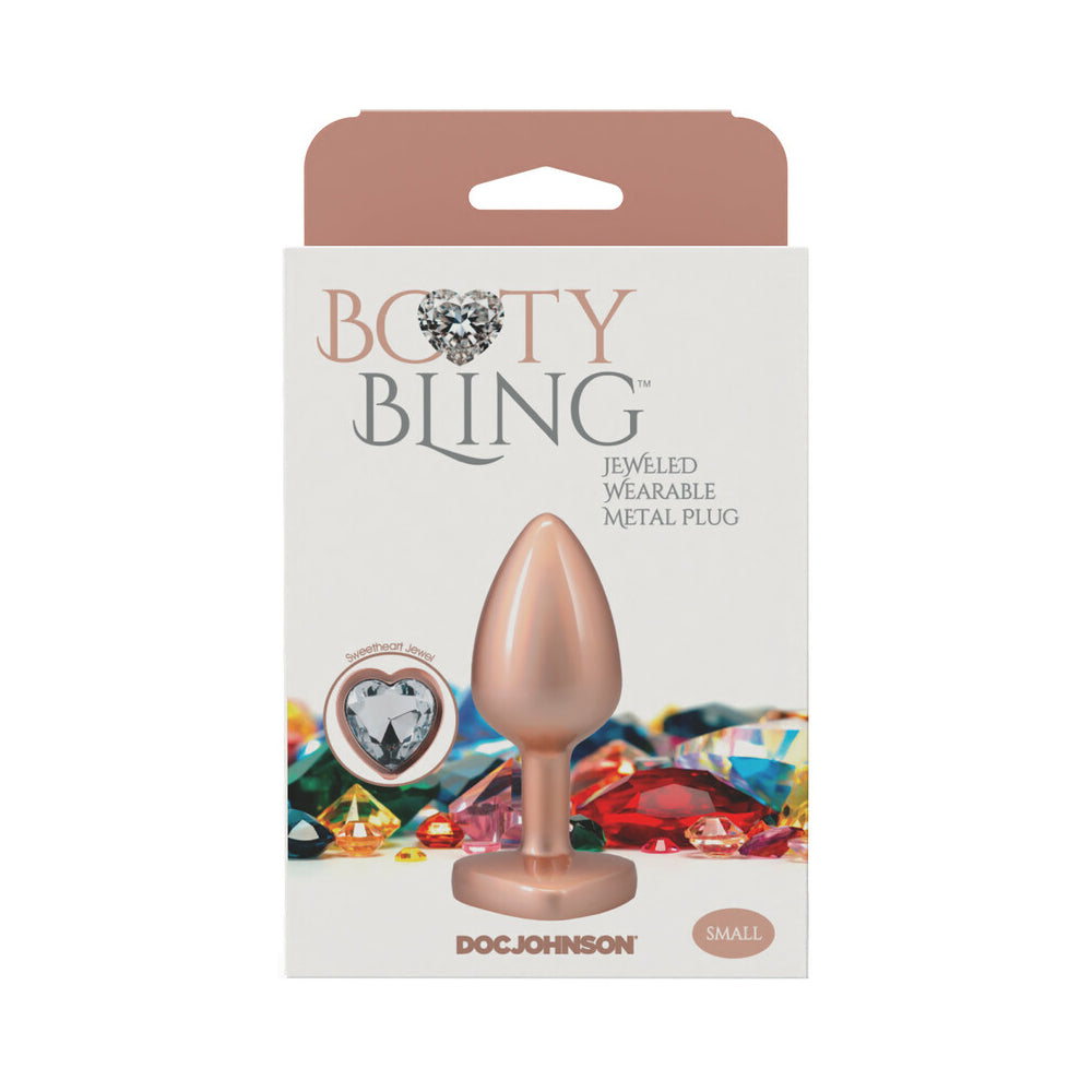 Booty Bling Heart Diamond Jeweled Metal Plug Gold Small 5 Booty Bling Heart Diamond Jeweled Metal Plug Gold Small - Image 5
