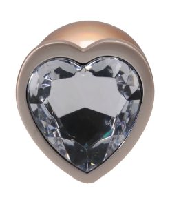 Booty Bling Heart Diamond Jeweled Metal Plug Gold Medium 9 Booty Bling Heart Diamond Jeweled Metal Plug Gold Medium