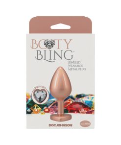 Booty Bling Heart Diamond Jeweled Metal Plug Gold Medium 10 Booty Bling Heart Diamond Jeweled Metal Plug Gold Medium