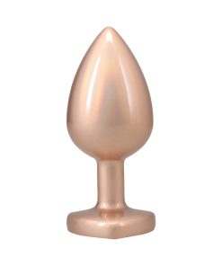 Alternative view of Booty Bling Heart Diamond Jeweled Metal Plug Gold Large