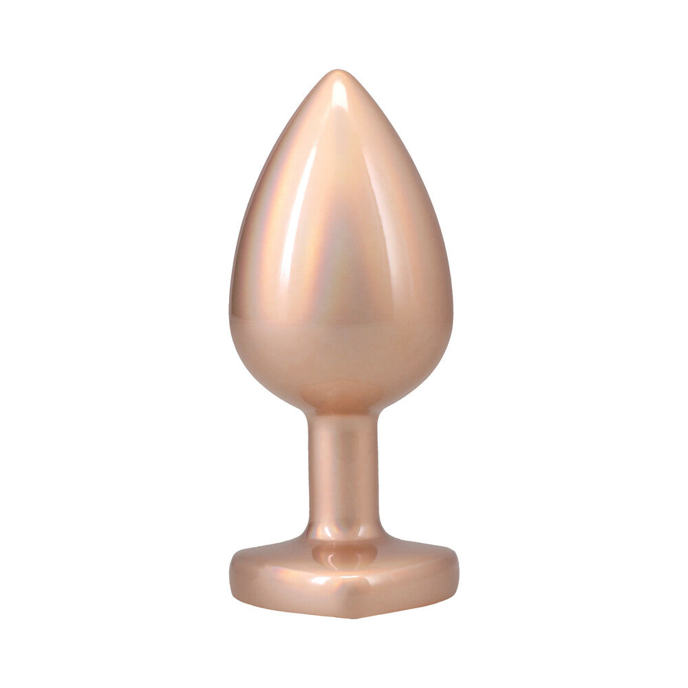 Booty Bling Heart Diamond Jeweled Metal Plug Gold Large 2 Booty Bling Heart Diamond Jeweled Metal Plug Gold Large - Image 2