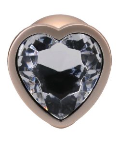 Booty Bling Heart Diamond Jeweled Metal Plug Gold Large 9 Booty Bling Heart Diamond Jeweled Metal Plug Gold Large
