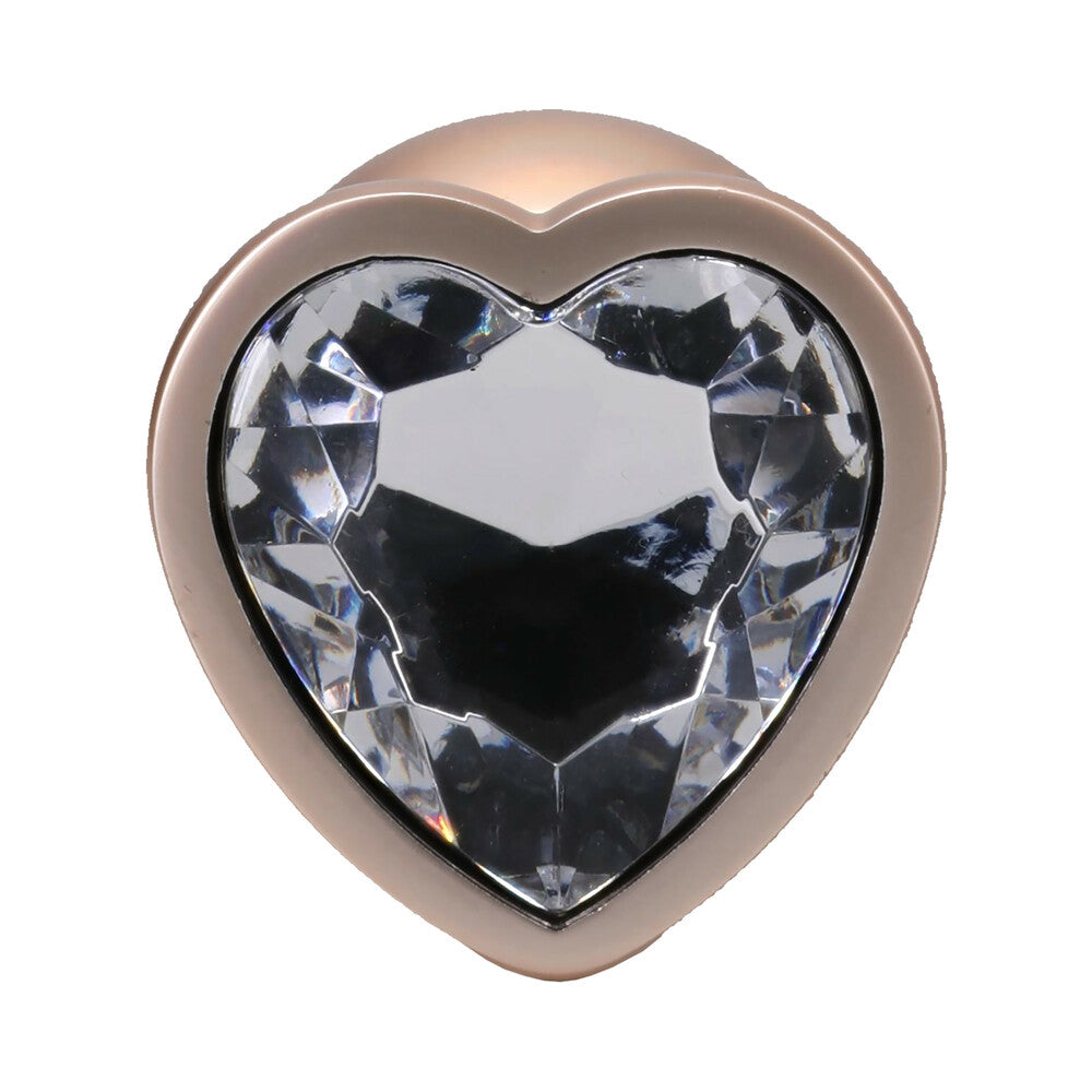 Booty Bling Heart Diamond Jeweled Metal Plug Gold Large 4 Booty Bling Heart Diamond Jeweled Metal Plug Gold Large - Image 4