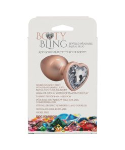 Booty Bling Heart Diamond Jeweled Metal Plug Gold Large 11 Booty Bling Heart Diamond Jeweled Metal Plug Gold Large