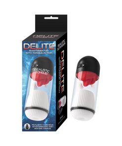 Delite Masturbator With Tongue Action White