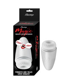 Magic Vibrating & Talking Masturbator White