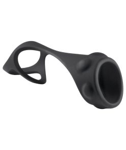 Enhancer Textured Cock Strap & Ball Stretcher Black