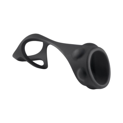 Enhancer Textured Cock Strap & Ball Stretcher Black - Image 2