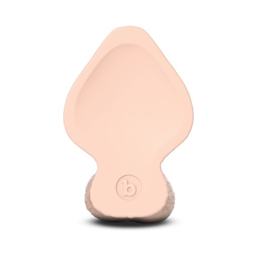 B-Vibe Slipskin Realistic Silicone Dildo 6 In. Girthy Cream - Image 5