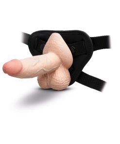 B-Vibe Slipskin Realistic Silicone Dildo 6 In. Girthy Cream
