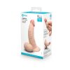 B-Vibe Slipskin Realistic Silicone Dildo 6.5 In. Curved Cream
