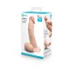 B-Vibe Slipskin Realistic Silicone Dildo 8 In. Curved Cream