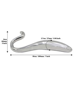 Rouge Stainless Steel Hollow Curved Wand In Case