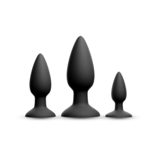 Renegade Triple Strike Anal Training Kit Black - Graduated Body-Safe Silicone Plug Set - Image 2