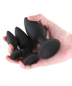 Renegade Triple Strike Anal Training Kit Black - Graduated Body-Safe Silicone Plug Set