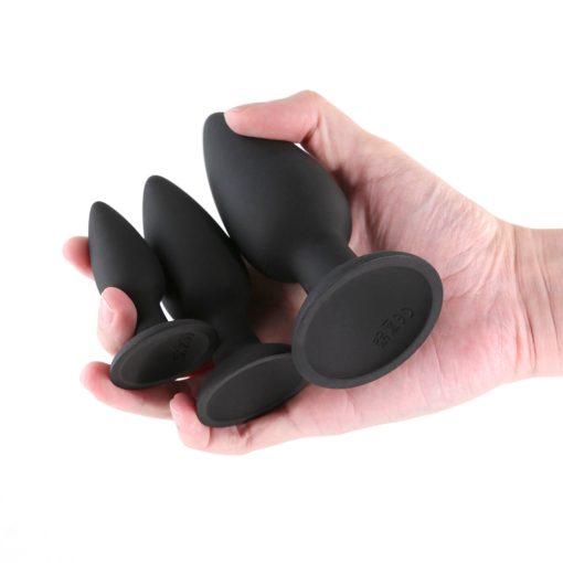 Renegade Triple Strike Anal Training Kit Black - Graduated Body-Safe Silicone Plug Set - Image 3