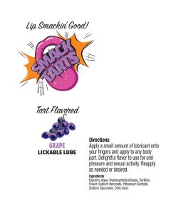 Alternative view of Smack Tarts Lickable Lube Sour Grape 2 Oz.