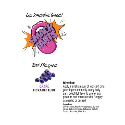 Smack Tarts Lickable Lube Sour Grape 2 Oz. - Image 2