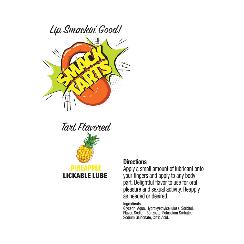 Smack Tarts Lickable Lube Sour Pineapple 2 Oz. 2 Smack Tarts Lickable Lube Sour Pineapple 2 Oz. - Image 2