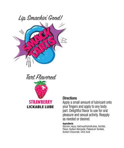 Alternative view of Smack Tarts Lickable Lube Sour Strawberry 2 Oz.