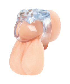 Blue Line Small Dick Acrylic Mini Chastity Cage