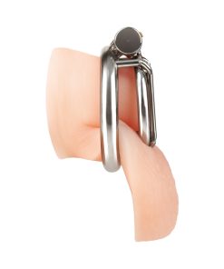 Blue Line Stainless Steel Inverted Micro Jail Time Chastity Cage