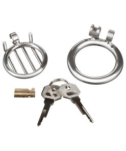 Blue Line Stainless Steel Inverted Micro Jail Time Chastity Cage