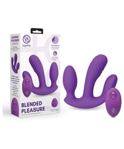 Together Blended Pleasure Remote Controlled Triple-Pronged Vibrator